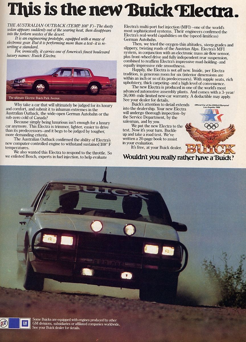 1985 Buick Auto Advertising